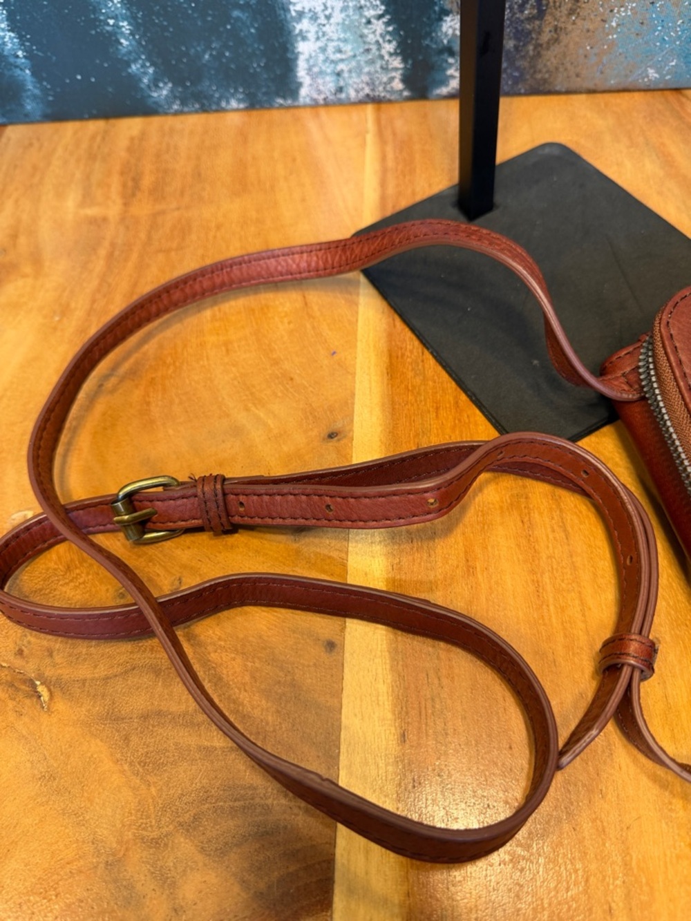 American Leather Co Old Money Brown Leather Crossbody Bag (EUC) - Picture 14 of 16